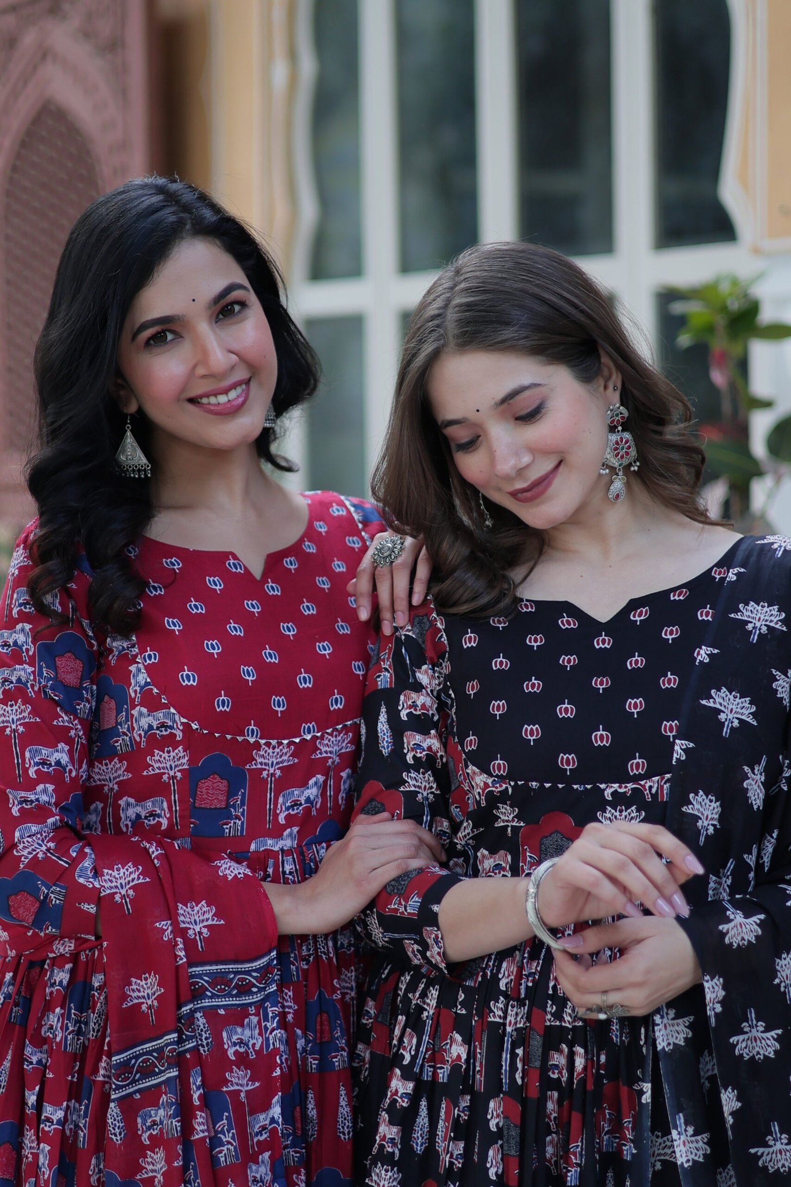 Elegant Black Ajrakh Printed Anarkali Kurta Set with Dupatta for Women | Ethnic Party & Festive Wear - Image 20