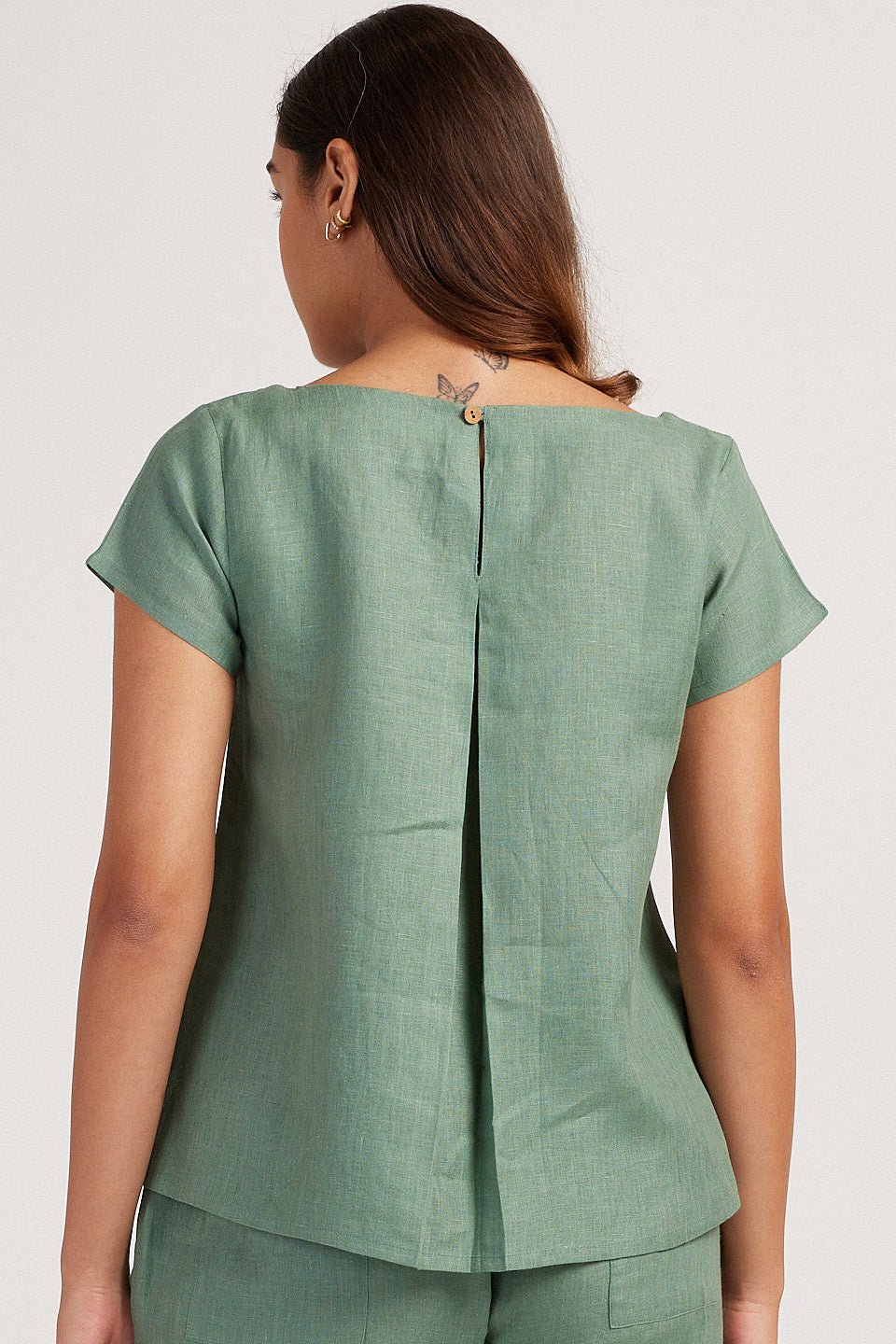 Cotton Co-ord Set with Boat Neck Top and Easy Pants - Image 6