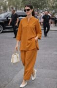 Women’s Mustard Solid Kurta Pant Co-Ord Set